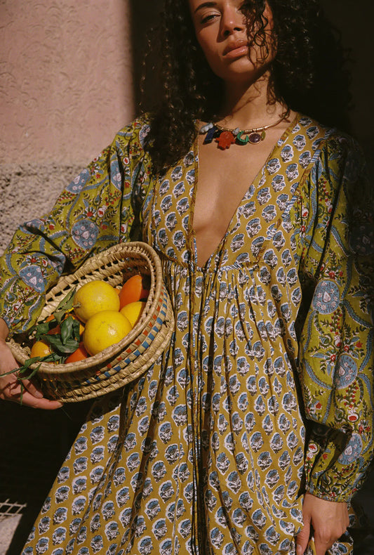 Zoya Block Print Marrakech Dress
