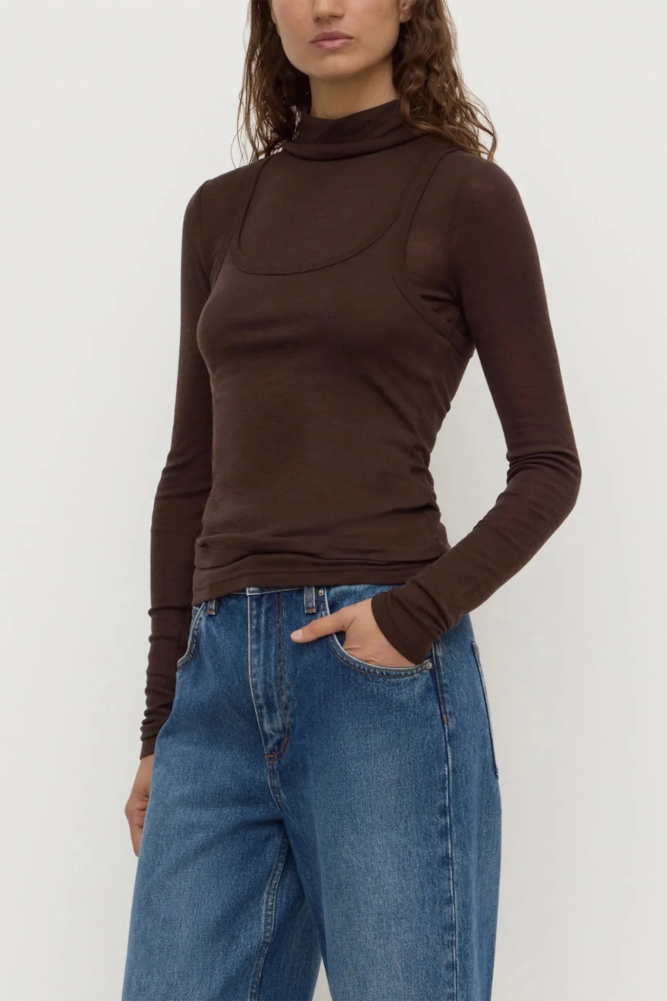 Nora Merino Wool Layered Turtleneck