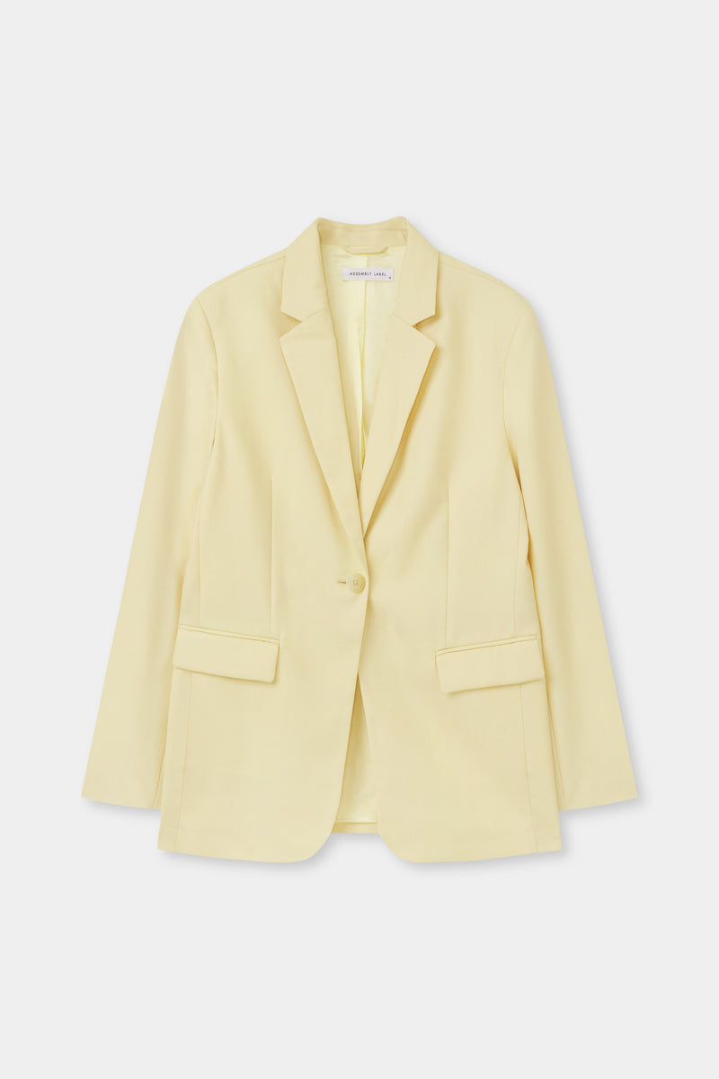 Daria Tailored Blazer in Lemon